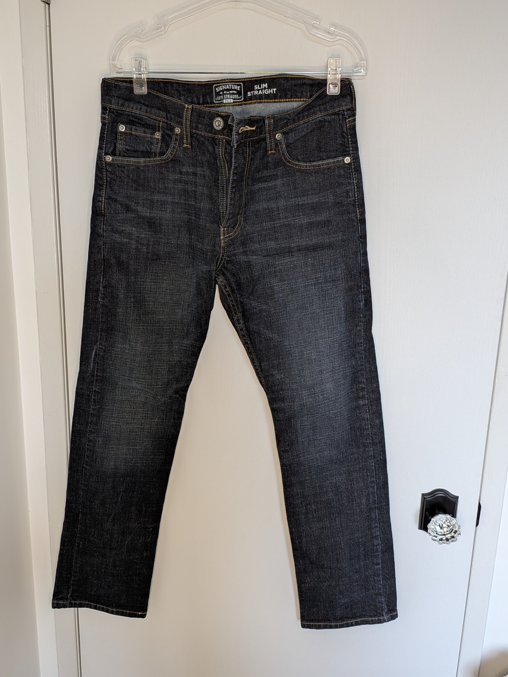 Signature by Levi Strauss Women's Straight Leg Jeans - Black Wash